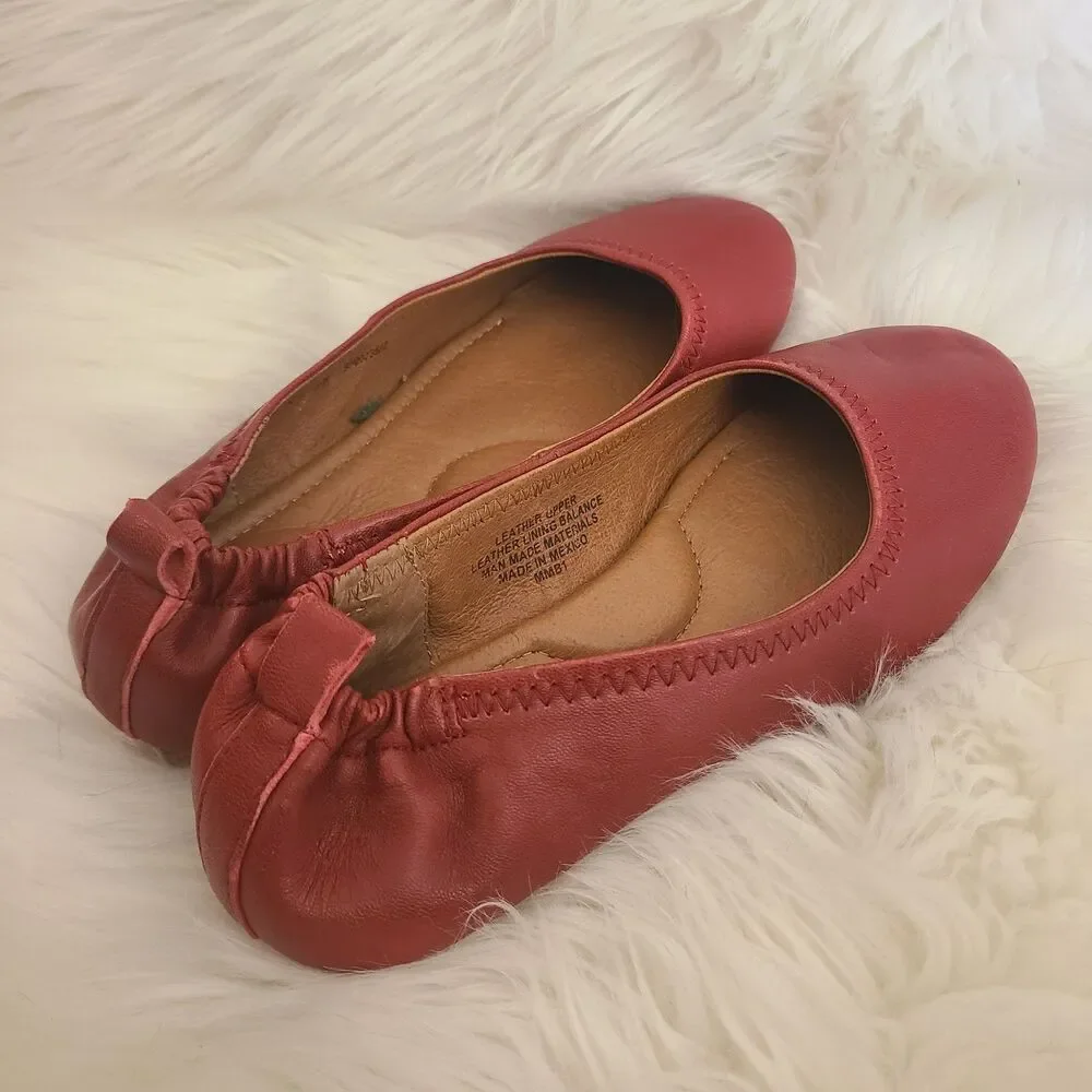 Women's Sofft Kenni Leather Ballet Flat Red Rogue Size 6